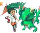 圧倒的手描き感！！目を引くキャラクター描きます 手描き感のあるキャラクターを描かせていただきます。版権も可！ イメージ2
