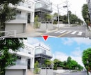 建築写真のレタッチいたします 青空に！不要物除去！ゆがみ補正！きれいな色味に！ イメージ1