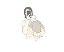 ニューボーン・赤ちゃんの線画イラストをお描きします 大切な「はじめての思い出」を優しくおしゃれな線画イラストに イメージ3