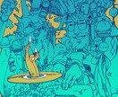 サイケデリックなペン画を描きます 一発描きペン画を描きます！メイキング動画も制作いたします！ イメージ10