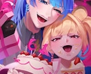 全力イラスト制作！！可愛い/綺麗なイラスト描きます 当たり前のことですがイラスト制作にAIを一切使用いたしません イメージ3