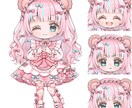 キラキラ可愛いミニキャラ描きます あなたのキャラをキラキラな可愛いミニキャラで描きます イメージ2