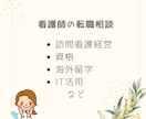 看護師経験で導く「後悔しない働き方」個別相談します 現場・経営・多資格の視点で、あなたの理想の看護師人生を設計 イメージ1