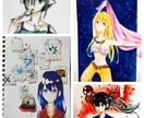 アナログで絵を描いています ボールペン、水彩、コピックで絵を描きます。 イメージ2