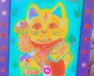 あなたのエネルギーで描く招き猫アートお届けします 波動と願いを込めた一点ものの守り猫 イメージ2