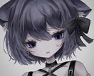 暗めで厚塗りの可愛いイラスト制作します アイコンや配信活動、グッズなどにご使用いただけます！ イメージ1