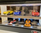 送料込み！ミニカーやミニチュアをお洒落に飾れます 完成品、照明付2層式ディスプレーBOX / ネオジオラマ イメージ6