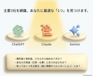 300時間のAI知見で最初の一歩を支援します 主要3社を使った経験からあなたに合ったAIを一緒に選びます イメージ4