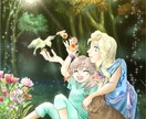 少女漫画風の柔らかいイラスト描きます 写真風背景入り画、犬猫さん等のポップなスタンプ風画もOK。 イメージ3