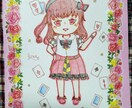 可愛らしい女の子をアナログイラストで描きます ポストカードで描かせていただきます イメージ2