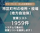 市区町村の役所役場(自治体)の営業リスト提供します 【先着10名2000円】営業リスト1959件 イメージ1