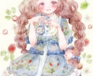 癒されるデジタル水彩画作成いたします 癒されるふんわりした可愛いの女の子描きます☆商用利用込み イメージ3