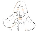 線画イラスト、描きます 強弱のある線、色使いがポイント◎ イメージ5