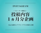 インスタ投稿案企画ます 【リピーター様限定】目的に合わせた投稿内容構成を企画します。 イメージ1