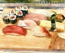 お腹が空く、温かみある食べ物イラスト描き上げます 透明彩色の繊細なタッチ。メニュー表やSNSに最適です！ イメージ5