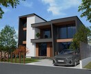 3DCGによるフォトリアルな外観パースを制作します 図面だけでは解りずらいイメージを、CGで視覚化します♪ イメージ1