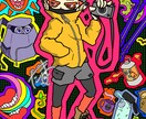 ジト目デフォアイコン、キャラ作ります 好きなもの全部取り入れた派手目なデフォちゃん、作りませんか？ イメージ6
