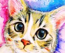 ネコちゃんの似顔絵描きます 水彩画であなたの愛猫を描きます！ イメージ1