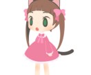 猫ミミ女の子の立ち絵を販売します アイコン・動画・TRPGに使えるオリジナルキャラクター イメージ6
