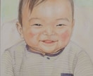 水彩絵の具と色鉛筆で1枚1枚丁寧にお描きします 記念に残る可愛い赤ちゃんの似顔絵 イメージ1