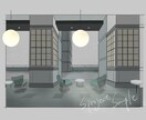 特別価格★手書き調外観・内装パース作成いたします 手書き調なミニマムな建築・インテリアパースを作成します。 イメージ2