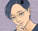 ツリ目困り眉君2枚セット販売いたします SNSアイコン、サムネなどにすぐ使えるイラスト完成品です イメージ5