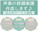 あらゆるジャンル対応！声楽曲の移調楽譜を作成します PDF納品、1ページ2,000円〜、オプション多数 イメージ1