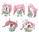コミカルでかわいい立ち絵5枚セット描きます 高頭身orミニキャラ＆お好きな差分を選べます イメージ4