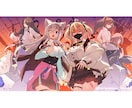 IRIAMの立ち絵や、歌ってみた等の一枚絵描きます グッズや配信用サムネも◎かっこ可愛いイラストで個性を出そう！ イメージ5