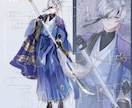 立ち絵やキャラデザを制作します 三面図や武器デザインなども対応可能です イメージ3