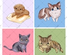 ペットや好きな動物のデフォルメアイコン描きます デフォルメでゆるかわなシンプルでかわいいアイコンです！ イメージ1