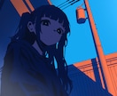 独特なアニメ風タッチで、イラスト/アイコン制作ます 青/赤の色彩とこだわりのキャラデザで描く、Lo-Fiイラスト イメージ2