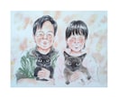 水彩で温かいタッチの似顔絵をお描きします 還暦祝いや米寿祝いにおすすめです✩A4サイズ イメージ2
