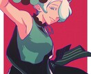 ポップな塗りのイラストを描きます 和風ファンタジーでポップな絵が得意です！ イメージ3