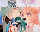 可愛い夢絵を描きます アイコン向きのさっぱりした塗り方で夢絵を描きます イメージ5