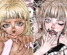 個性派のSNS用イラスト制作します 個性的で少し闇っぽい女の子を描いてます イメージ3