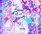 ユニークでかわいいケモノキャライラストを制作します 唯一無二の絵柄と色使いを活かし、ケモノキャラをお描きします イメージ4