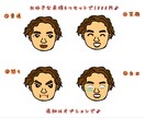 顔のみのシンプルな似顔絵アイコン作ります 表情全8種類！お好きな種類を4つで1000円♩ イメージ4