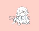 アイコン、商用利用可能なイラスト販売します シンプルな女の子のイラストです。 イメージ1