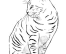可愛いくてかっこいい動物のイラストを描きます シンプルな線画ではがきや年賀状、SNS等のアイコンにも！ イメージ6