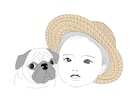 お子様のオシャレな似顔絵作成します ☆記念日や贈り物、ブログ・SNSなどのアイコンなどに☆ イメージ4
