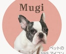 ペット写真SNSアイコンをセミオーダーで制作します 色とフォントが選べる！うちの子写真で現役デザイナーが制作 イメージ1