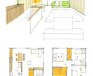 戸建住宅の間取り、内観パース作成します 手書きであたたかみのある作品をつくります。 イメージ4