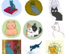 猫のアイコン、キャラクターを描きます アイキャッチやSNSアイコン、マスコットにいかがですか？ イメージ3