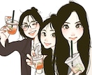 韓国風な女の子描きます おしゃれで柔らかい雰囲気♡各種SNSの印象UPに最適です！ イメージ1