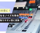 ノイズ除去、整音、音量調整します 動画やPodcastの音声を本来の美しさに！ イメージ1