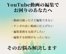 YouTube動画の編集を承ります 丸投げOK/丁寧な編集/迅速な連絡をお約束します イメージ2