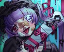 MVイラストやSNSアイコンなどイラスト制作します ダークでキュートな女の子が魅力的なイラストを描きます。 イメージ1