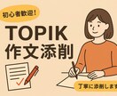 TOPIKの作文添削を行います コメントで書き方のコツやアドバイスも行います イメージ1