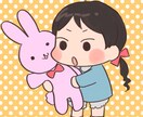 最短即日☆あなたのゆるーく小さいアイコン描きます ゆるーく園児（デフォルメ）化してSNS等に使えるアイコンに イメージ1